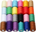 Simthread All Purpose Sewing Thread, 24 Spool 1000 Yards Polyester Thread for Sewing, Handy Polyester Sewing Threads for Sewing Machine - 24 Colors
