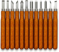 Wood Carving Tools Kit - 12 Pcs Super Sharp and Sturdy Wood Carving Knife Set for Beginners, Professionals, Hobbyists, Artists, and Sculptors - Multipurpose Sculpting, Soap Carving, Pumpkin Carving