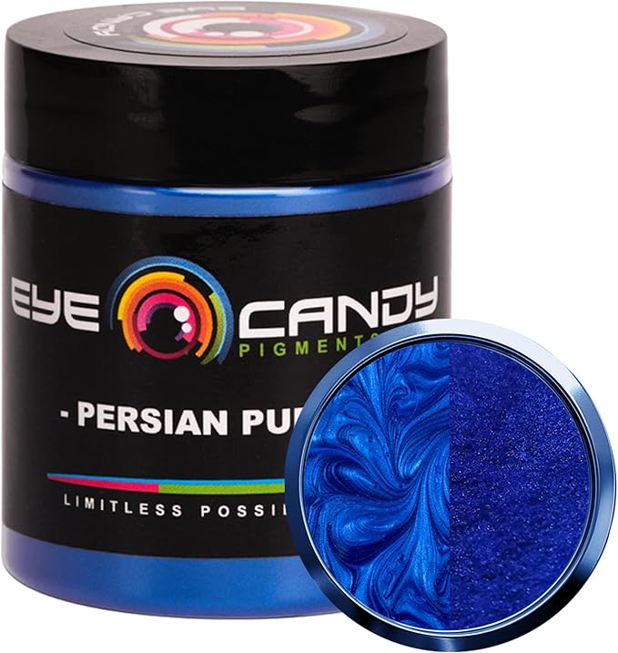 Eye Candy Pigments Premium Purple Mica Powder - Persian Purple (25gr) - for Epoxy, Resin, Soap, Paint, Woodworking, Acrylic Pouring, Bath Bombs, Fishing Lures - DIY Arts and Crafts Additive