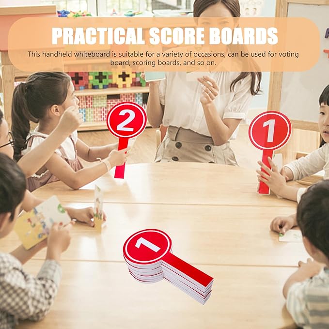 Amosfun 20 a Dry Erase Board Voting Paddles 1-10 Score Number Boards Yes or No Paddles Games Paddle Whiteboard Multi-Function Score Boards Wipe The Board Foam Mini