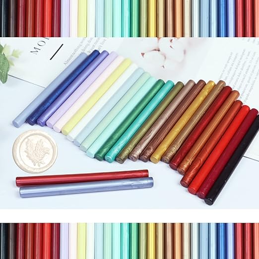 Pine Green Wax Sealing Sticks - 10pcs for Glue Gun and Seal Stamp, Melting Wax for 0.43'' Glue Gun