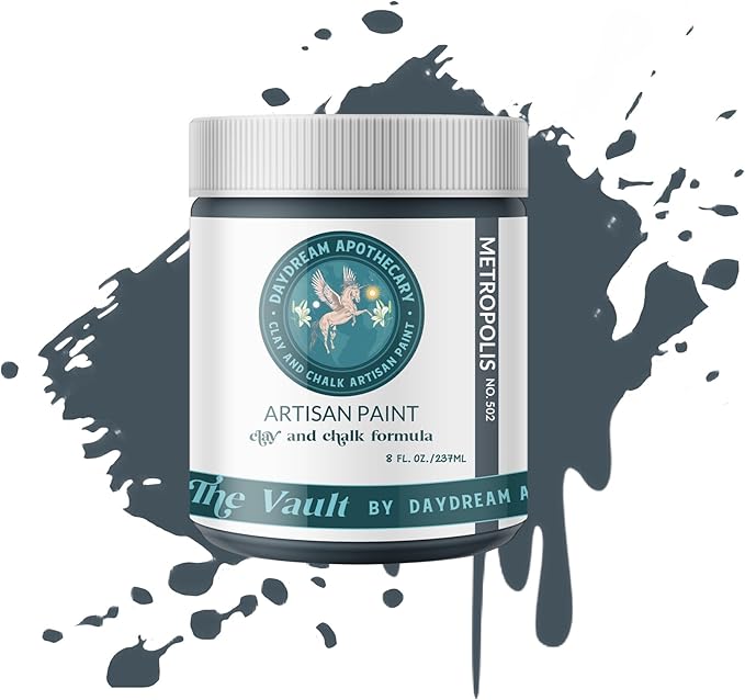 Daydream Apothecary Premium Chalk Style Paint for Furniture, Home Décor, Wood, DIY Interior Projects, Quick Dry, No Prep or Prime Needed, Matte Slate Grey - 8oz