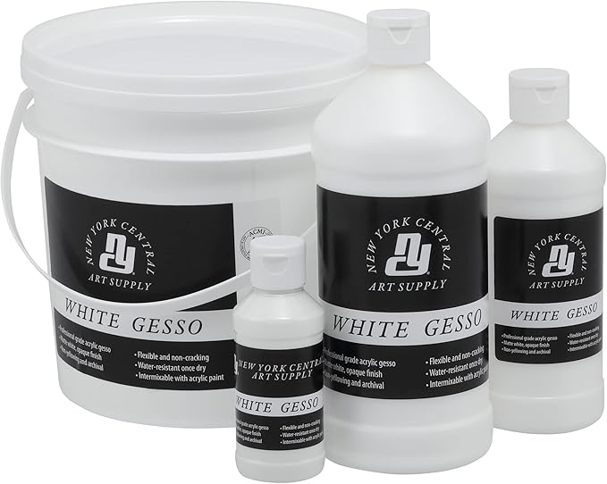 Acrylic Gesso - White Professional Grade Gesso for Painting, Acrylic, Oil, Pastels, & More! - 32 oz Bottle