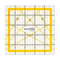 KERING Patchwork Quilting Ruler - 5x5 inch Non-Slip Acrylic Square Ruler for Foundation Paper Piecing, Bias Strips & Rotary Cutting, Durable Quilter's Tool with Anti-Slip Backing