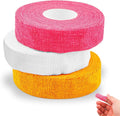 3Rolls Thimble Tape for Hand Sewing Multi-Used Sew Thimbles Nail Finger Protector - Alternative to Classic Knitting Thimbles Adjustable Cotton Tapes for Embroidery Paperwork Carving Sorting Task