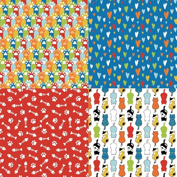 Cat Scrapbook Paper Pad:Cute Pet-Inspired Craft Paper Sheets, Decorative Kitten Pattern 6x6 Single Sided for Scrapbooking Cat and Pets Lovers, Gift Wrapping, Journaling, Card Making
