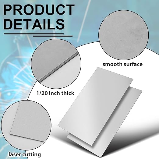 1 Pcs 16 Gauge Metal Sheet 24 x 12 Inch Cold Rolled Mild Carbon Steel Plate Square Weldable Sheet Metal Panels for Outside Industrial Projects Weld Accessories