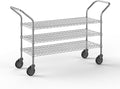 18" W x 48" L x 36" H Chrome Heavy Duty Utility Cart | 3-Tier | NSF Commercial Storage Rack Mobile Unit | Storage and Mobility Solution for Your Business
