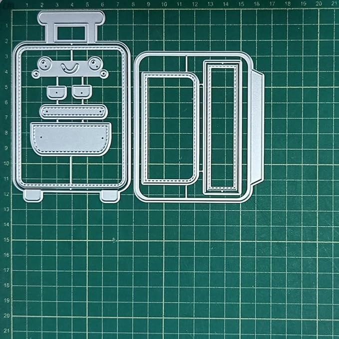 Cutting Dies Metal Stencils Scrapbooking Tools DIY Embossing Template for Paper Card Making Album Arts Crafts Supplies (Travel Suitcase-12.5x16.6cm)