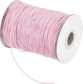 MECCANIXITY Waxed Cord 1mm Waxed Polyester Cord 175 Yard Wax String for Bracelet Making,Necklaces, Beading,Jewelry Making and DIY Crafts(Light Pink)