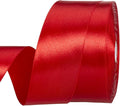 1 1/2 Inch Red Solid Satin Ribbon, 50 Yards Craft Fabric Ribbon for Gift Wrapping Floral Bouquets Wedding Party Decoration