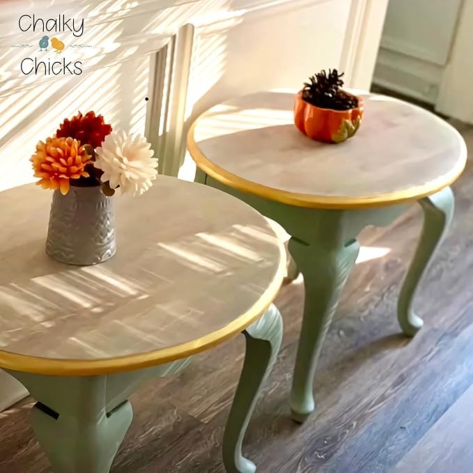 Chalky Chicks All-in-One Chalk Paint for Furniture or Cabinet -4Fl Oz-Matte Finish Mountain Green (Sage Green) for Metal, Wood Furniture Paint - No Sanding All-in-One for Home Decor & Crafts, USA Made
