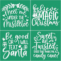 JAJADO Christmas Silk Screen Stencils Reusable Adhesive Stencils Winter Christmas Silk Sceen Transfers Santa Sacks DIY Xmas Gift for Office, School, Bakery, Coffee Bar, Christmas Home Decor Ornaments