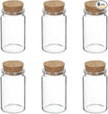 uxcell 6Pcs Mini Glass Bottles with Cork Stoppers, 40ml Small Clear Bottles Glass Empty Jars Vials for DIY Crafts Party Wedding Decor Favors