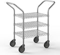 18" W x 24" L x 36" H Chrome Heavy Duty Utility Cart | 3-Tier | NSF Commercial Storage Rack Mobile Unit | Storage and Mobility Solution for Your Business