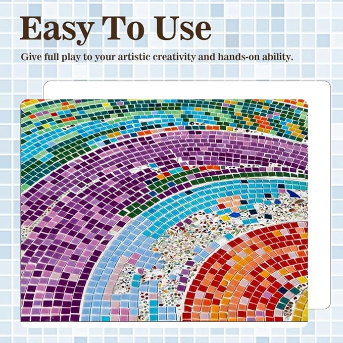 36" x 118" Mosaic Mesh for for Back Mounted Tile with Gloves, Fiberglass Mosaic Mesh Backing Boast for Tile Installation Supplies Tools, Non Sticky (36" x 118")