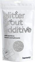Hemway Glitter Grout Additive add Sparkle to Mosaic Tiles, Bathrooms, Wet Rooms, Kitchens, Tiled Based Rooms and Cement Based Grouts 100g / 3.5oz - Silver