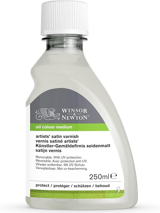 Winsor & Newton Professional Artists' Satin Varnish, 250ml (8.4oz) Bottle