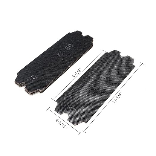 SCOTTCHEN Drywall Sanding Screen Mesh Sheet 4-3/16" x 11-1/4" Grit #80-12pcs