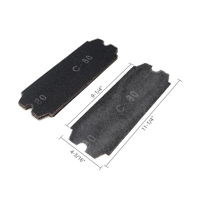 SCOTTCHEN Drywall Sanding Screen Mesh Sheet 4-3/16" x 11-1/4" Grit #80,120,220-18pcs