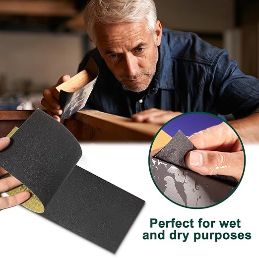 10PCS Sand Paper 7000 Grit Sandpaper Sheets, 9 x 3.6 Inch Wet Dry Sandpaper Sheets, Sand Paper for Metal, Wood Furniture, Automotive and Crafts