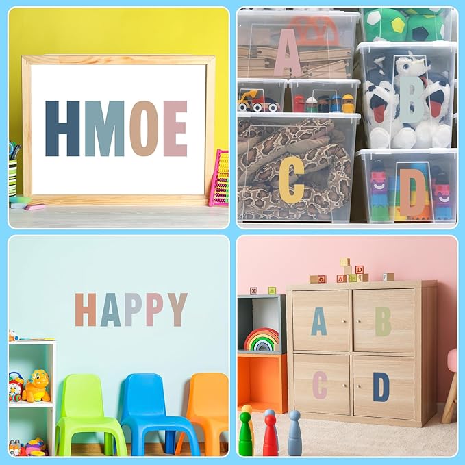 232 Pcs Large Boho Bulletin Board Letters,4 Inch Letter Stickers Self, Large Alphabet Stickers, ABC Letters for Classroom Wall Window Door Home Decor. (Boho 24 L)