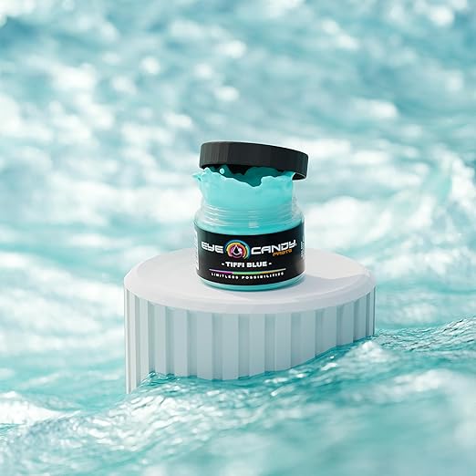 Eye Candy Turquoise Blue Pigment Paste Tiffi Blue (2 oz/RAL 6027) | Epoxy, Resin Art Paste | Highly Pigmented | Resin Art | Woodworking (Tiffi Blue)