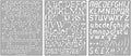 Aleks Melnyk No.44 Pyrography Stencils, Wood Burning 3 PCS Templates, Metal Letters Stencil for Engraving Wood and Patterns, Alphabet and Number, Lettering, Letting, Stainless Steel