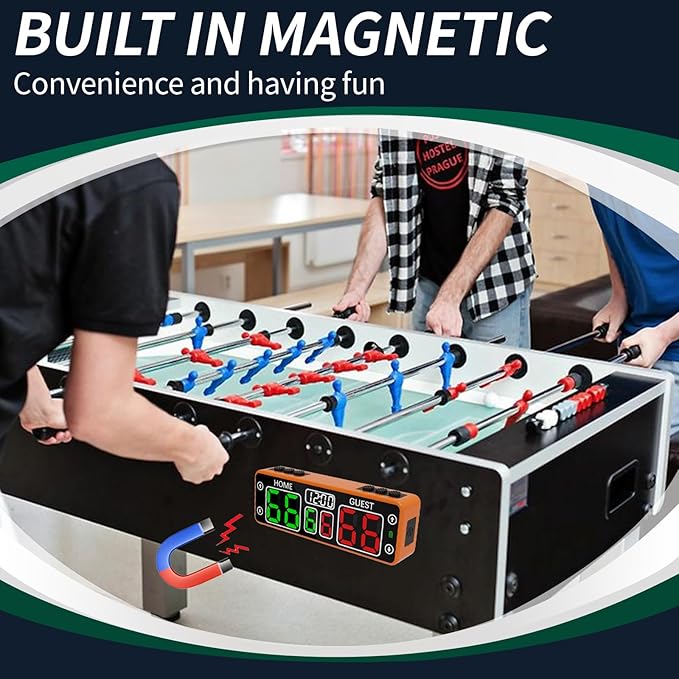 YZ Upgraded Digital Scoreboard with Timer, Mini Magnetic Electronic Scoreboard, LED Portable Scoreboard Basketball, Cornhole Score Keeper for Indoor&Outdoor Games