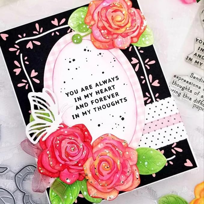 Cutting Dies Metal Stencils Scrapbooking Tools DIY Embossing Template for Paper Card Making Album Arts Crafts Supplies (Flower Set A-10.2x14.3cm)