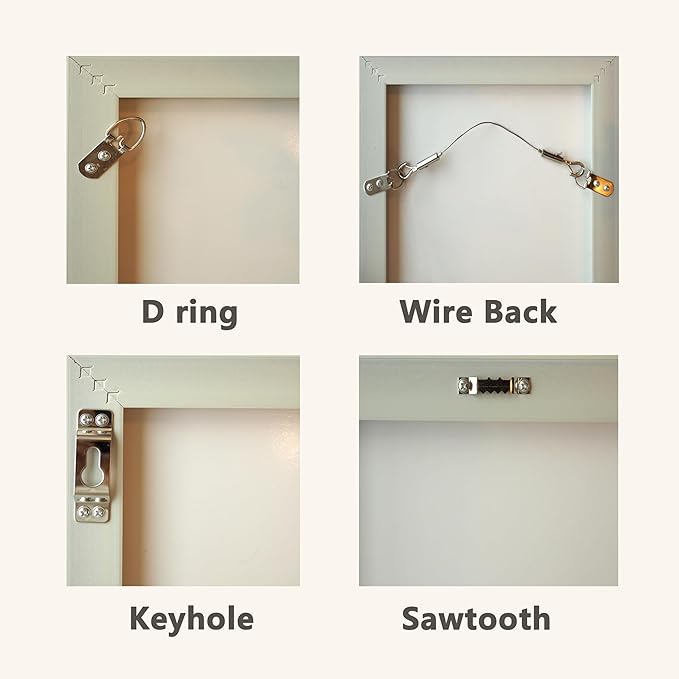 Large Universal Frame Hanger, 14 Picture Hangers, 24 Large Removable Adhesive Strips, Value Pack, Damage Free Picture Hanging Hooks Heavy Duty, No Nails Picture Hooks