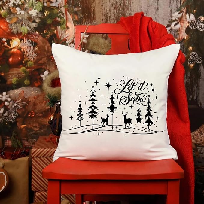 Christmas Stencils for Crafts Reusable Christmas Window Stencil Xmas Village House Holiday Stencils for Painting on Wood Door Mats Fabrics Decor