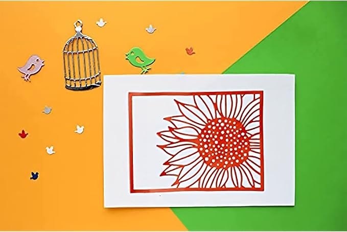 Lapoo Metal Cutting Die for Scrapbooking, 3D Backgrounds Frame New Cutting Dies DIY Album Card Making Decor Paper Craft Metal Die Cuts Party Wedding Decorations (Sunflower A 3.8 x 5 in)