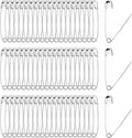 200 PCS 55mm / 2.2 Inch Safety Pins Heavy Duty Quilting Pins, Large Safety Pins Size 4, Silver Metal Sewing Pins, Big Safety Pins for DIY Crafts Jewelry Making Baby Clothing (Nickel Plated)