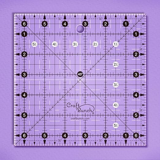 Non-Slip Square Quilt Template Ruler (6.5" x 6.5")