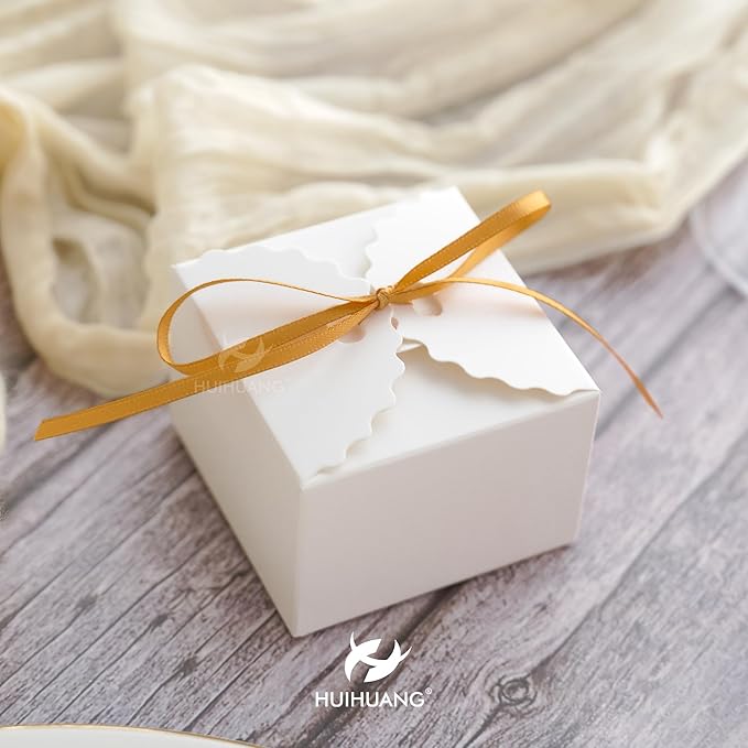 HUIHUANG 1/8 inch Satin Gold Ribbon - 100 Yards Roll, Double Face, Craft, Gift Wrapping, DIY Bows, Decoration, Sewing, Invitation Cards
