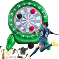 6Ft Tall Giant Kick Darts Games Inflatable Giant Kick Darts Games,Jumbo Outdoor Soccer Green Target Dartboard with Soccer Balls and Air Pump for Sports