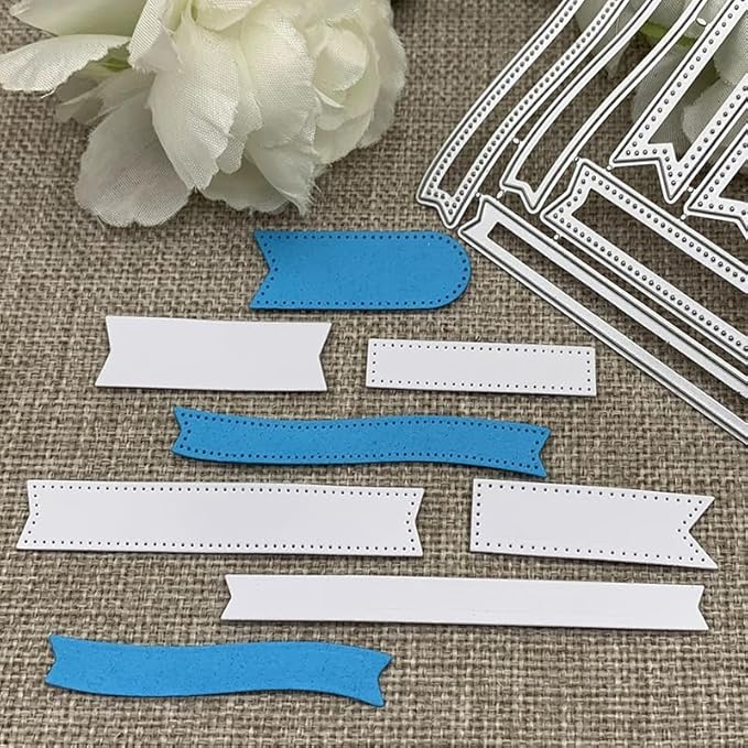 Lapoo 3D Backgrounds Frame Metal Cutting Die for Scrapbooking, New Cutting Dies DIY Album Card Making Decor Paper Craft Metal Die Cuts Party Wedding Decorations (Text Box 3.8 x 2.9 in)