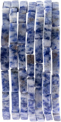 Natural Blue Sodalite Rectangle Tube Beads 4x13mm 38cm/str Loose Semi Gemstone Stone Beads for Making Bracelets Necklace Earrings