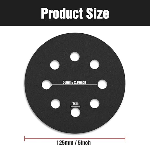 100 Pcs 5 inch Wet Dry Sanding Discs Grit 100 Hook and Loop 8 Hole Silicon Carbide Orbital Sander Sandpaper