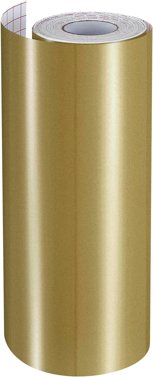 Ant Smart Adhesive Permanent Vinyl Compatible with Cricut Explore and Maker Series Without Cutting Mats, Create DIY Projects, Decals, Stickers & More (Gold, 13inch x 100ft)