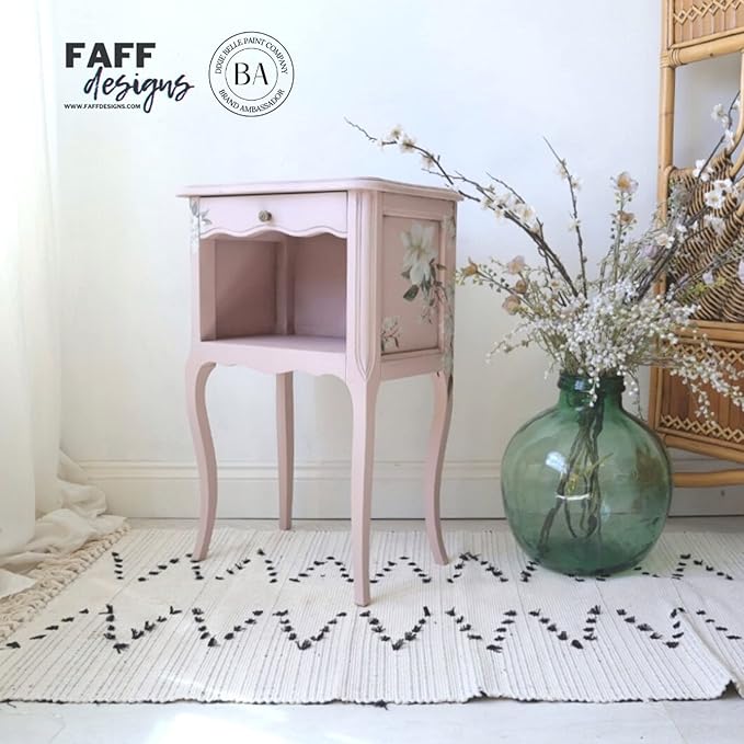 Dixie Belle Paint Company Chalk Finish Furniture Paint - Tea Rose (4oz) - Matte Muted Mauve Chic Chalk Mineral DIY Furniture Paint