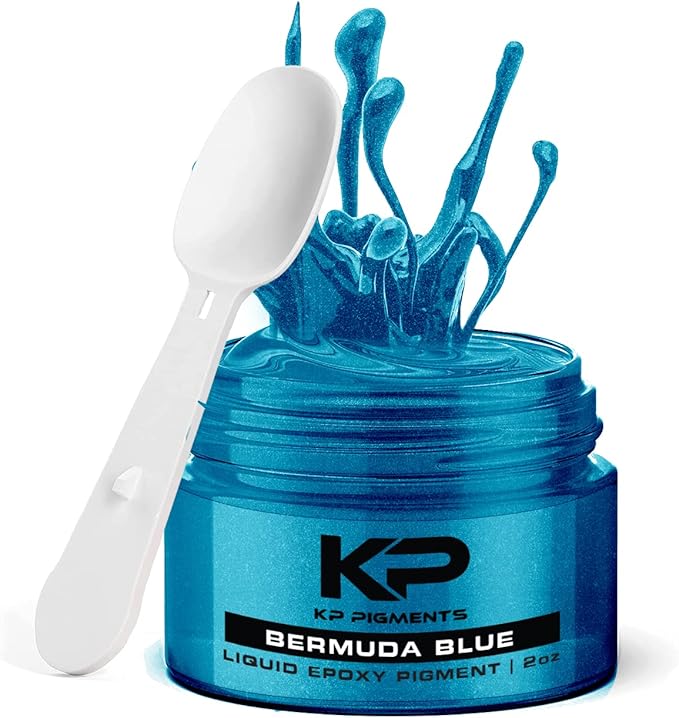 Epoxy Pigment Paste for Epoxy Resin, Tint/Pigment Paste with Spoon for Arts and Crafts, Jewelry, Resin Woodworking and More! (Bermuda Blue)