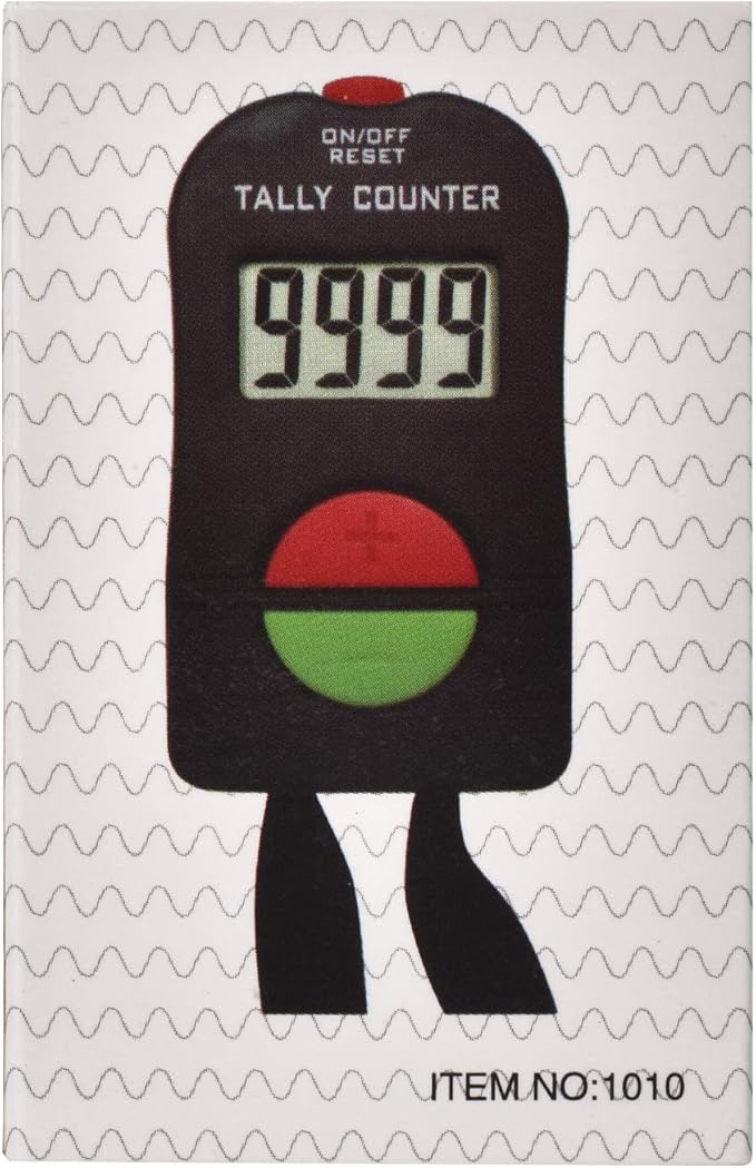 Electronic Tally Counter/Handheld Number Clicker with Lanyard, 4-Digital,Disc Golf/Baseball Pitch/Bus Driver/Fish/Crochet Row Count (1 Pack)