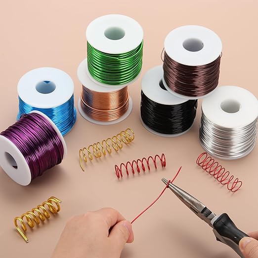 MECCANIXITY 20 Gauge Anodized Aluminum Craft Wire Bendable Bonsai Training Wire 771 Feet 0.8mm for Sculpting Crafts Wreath Floral Beading Jewelry Making, Dark Blue