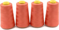 Tortoise 4 Cones of 3000 Yards Each Spool Thread for All Purpose, Quilting, Serger, Overlock Sewing Machines - 100% Polyester - 40S/2 - Watermelon Red