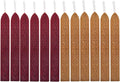 Yoption 12 Pcs Sealing Wax Sticks with Wicks, Antique Wine Red Dark Gold Totem Fire Manuscript Seal Wax for Wax Seal Stamp