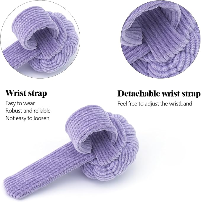 Wrist Pin Cushions, Sewing Needle Cushion kit with 1Pcs Elastic Strap Finger Ring Pincushions, Adjustable Strap Handcraft Needles Holder for Sewing and Quilting. (Purple)