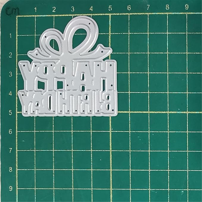 Cutting Dies Metal Stencils Scrapbooking Tools DIY Embossing Template for Paper Card Making Album Arts Crafts Supplies (Happy Birthday-5.3x5.2cm)