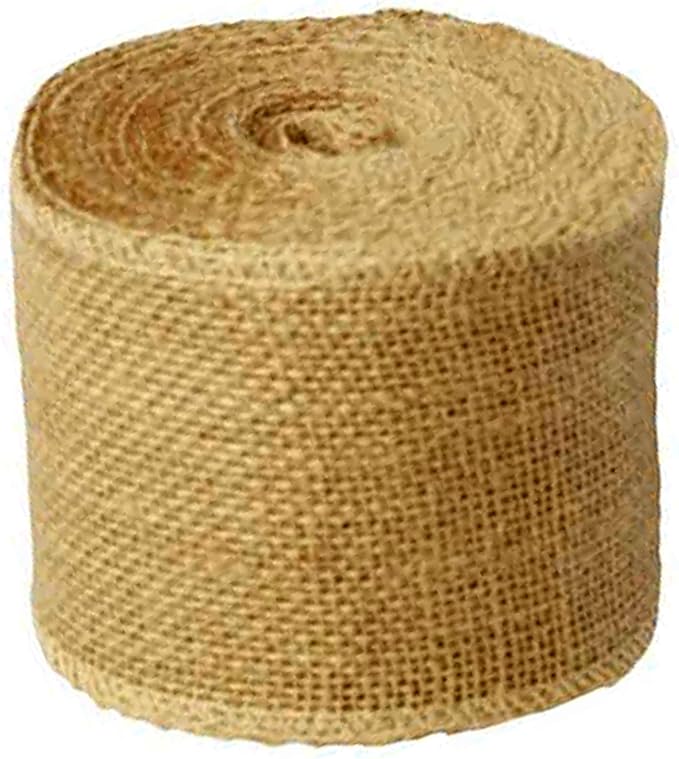 Burlap Ribbon 2 1/2" x 15 Yards Natural Jute 2.5 Inch 5yards 3 Rolls, (Natural, 2 1/2Inch X 15yards)